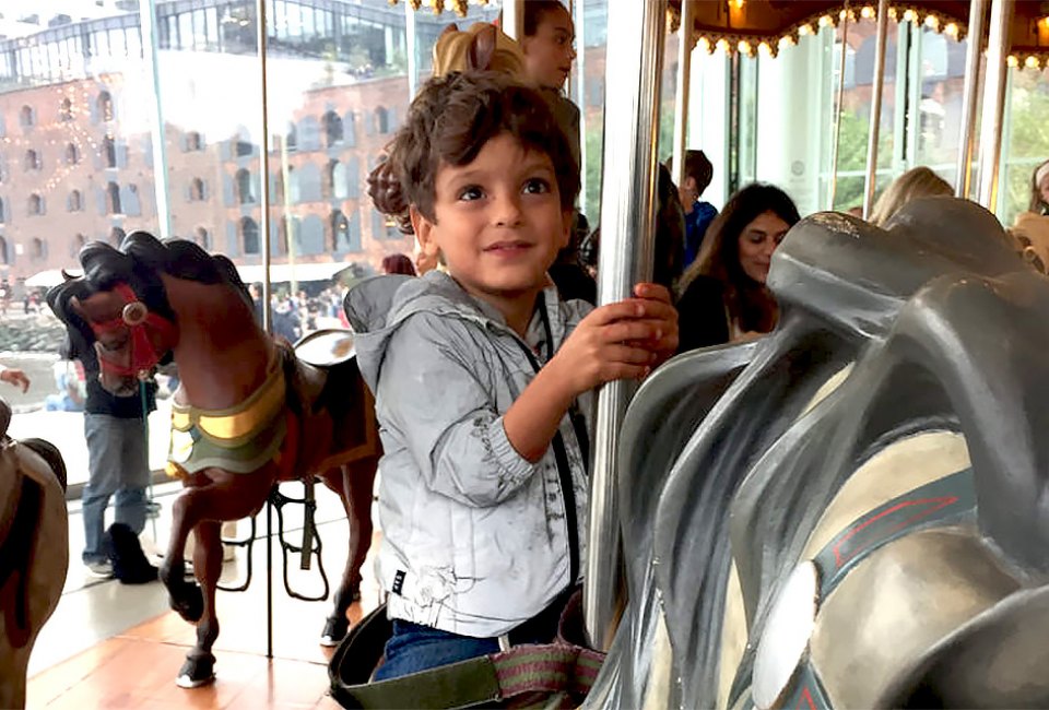 Take a joy ride through history on the century-old Jane's Carousel Photo by Matt Nighswander