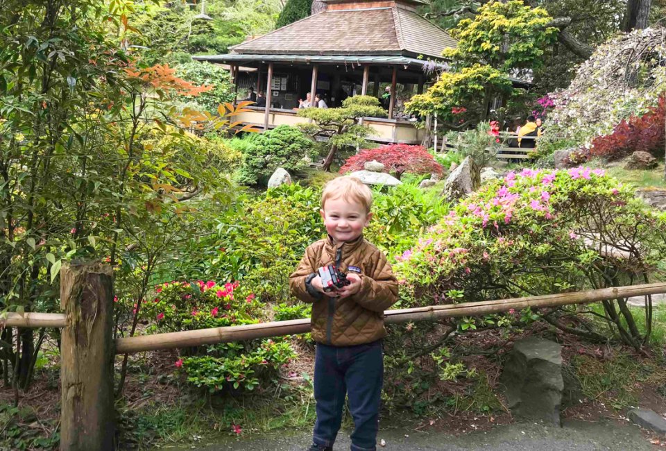 Kiddos will love the arched drum bridge. Japanese Tea Garden photo by Nicole Findlay