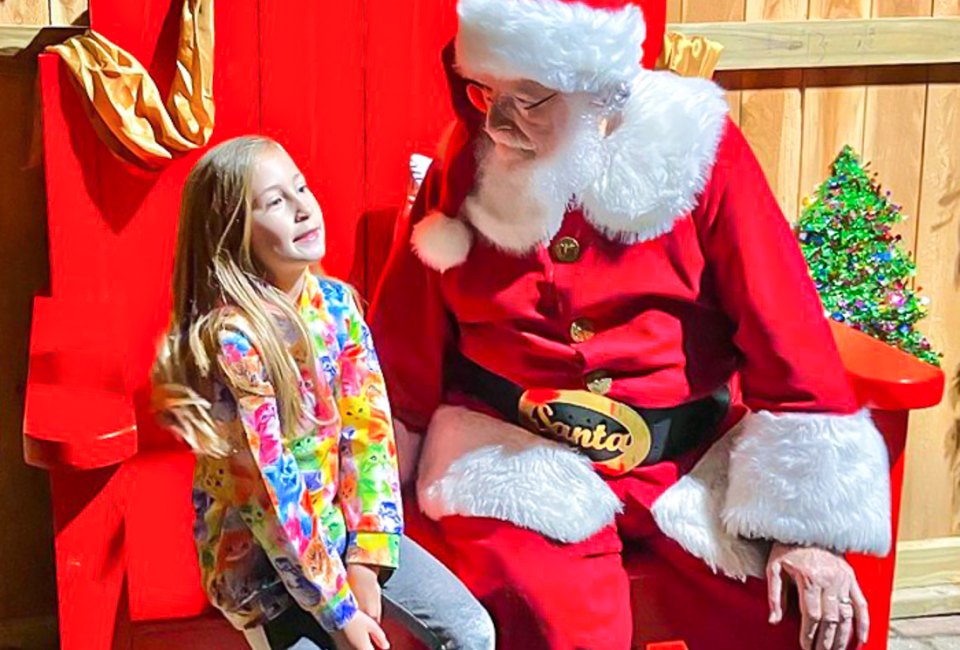 Visit Santa at Jingle on the Boardwalk near Houston. Photo courtesy of the Kemah Boardwalk