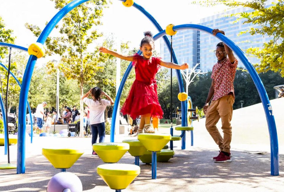 John P. McGovern's state-of-the art playground is perfect for both younger and older children. Photo courtesy of Discovery Green.