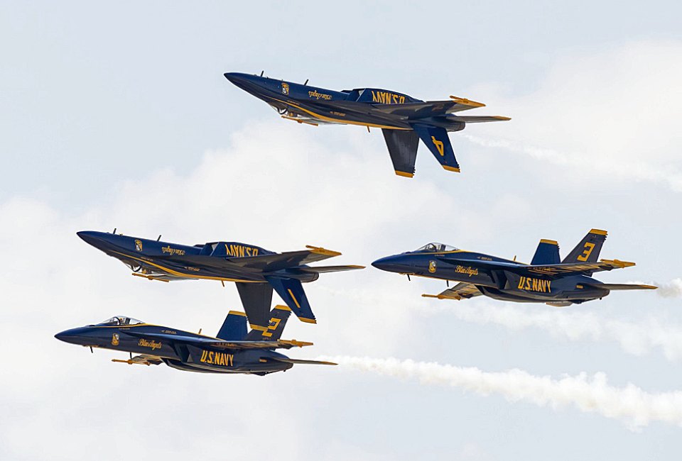 The U.S. Navy's Blue Angels headline the Jones Beach Air Show for the first time since 2004. Photo courtesy of the Blue Angels/via Facebook
