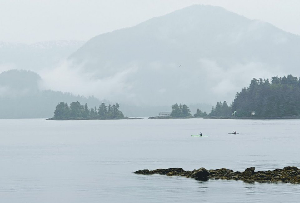 See the view of the bay from the local Sitka library.