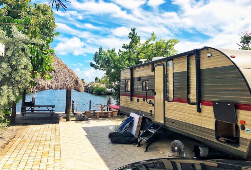 The Key Largo Campground in Florida is located on 40 acres of tropical foliage. Photo courtesy of the campground