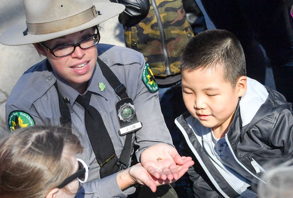 Urban Park Rangers teach kids how to safely explore the natural world. Photo courtesy of NYC Parks