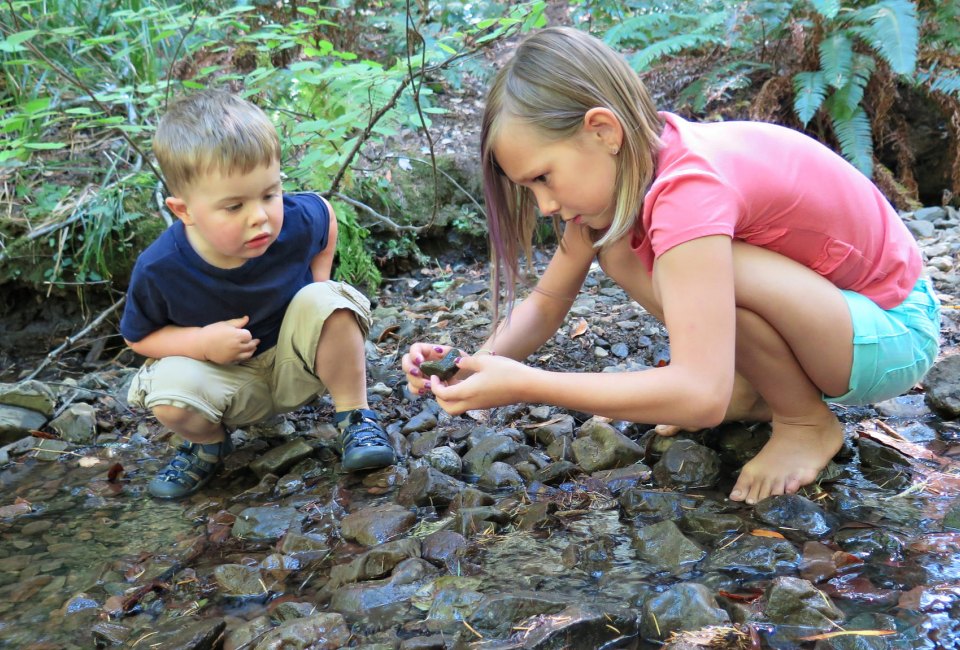 The outdoors are a natural playground for curious kids.