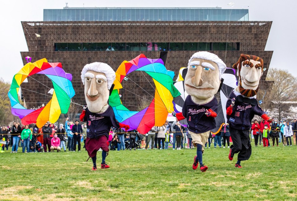 You never know who you'll run into at the Blossom Kite Festival. Event photo courtesy of the festival 