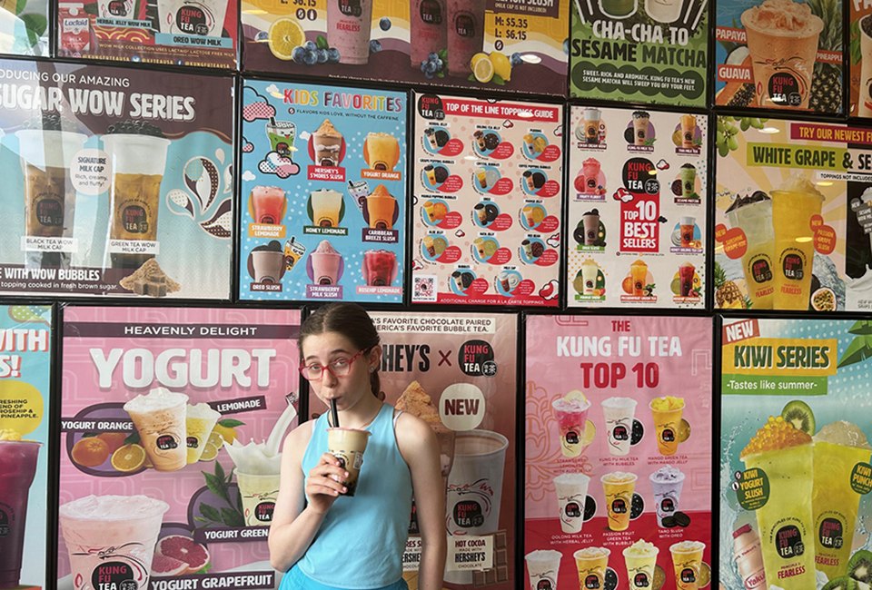 The bubble tea options are endless at Kung Fu Tea! Photo by author