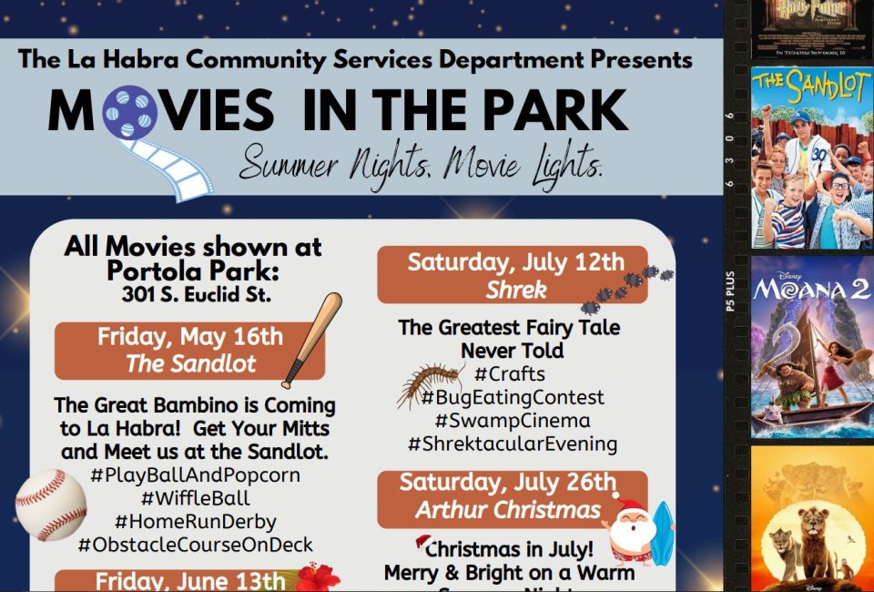 La Habra Movies in the Park 2025
