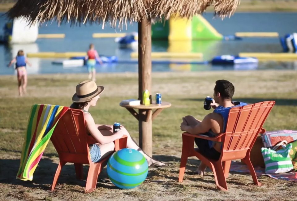 Swim and play at the water park at this campground. Photo courtesy of Lake Hemet Campground