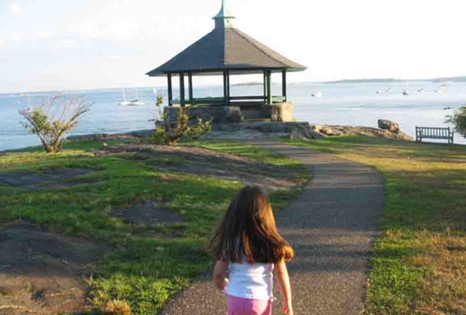 Larchmont Manor Park is a seaside oasis for kids. Photo by the author