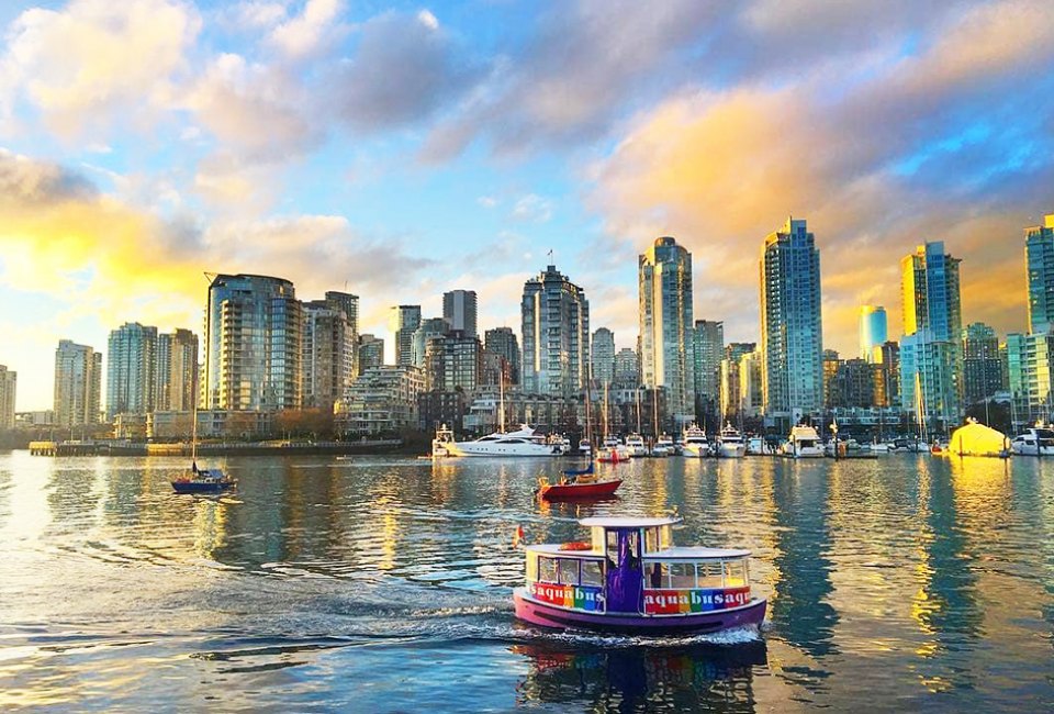 Take a ride aboard the Aquabus and watch Vancouver's skyline unfold. Photo courtesy of Aquabus