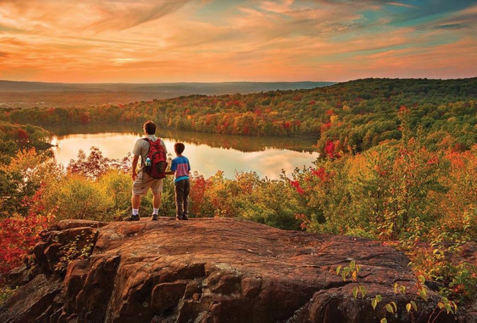 From rolling hills and lakes to scenic views and summits, there's great outdoor adventure for families at Connecticut state parks. Photo courtesy of Visit CT