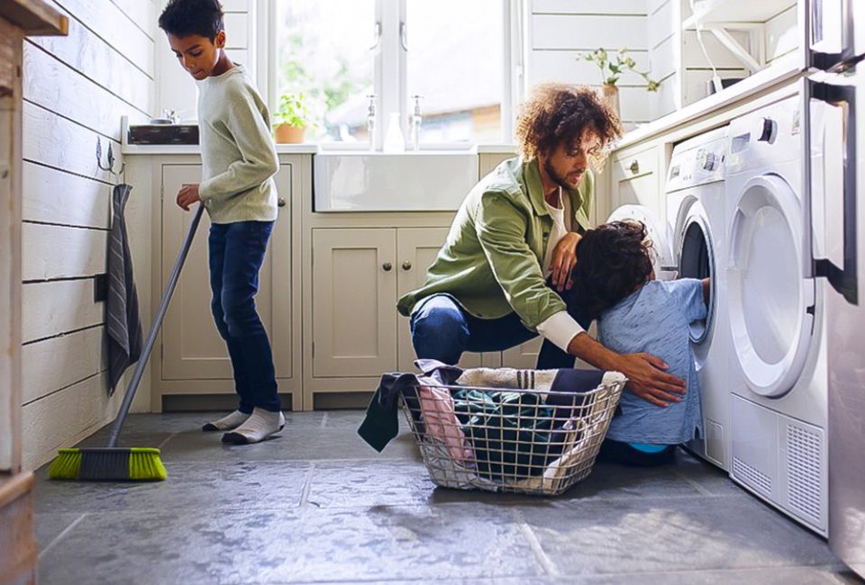 Kids of all ages can pitch in on family chores, and chore charts can help keep them motivated and organized. 