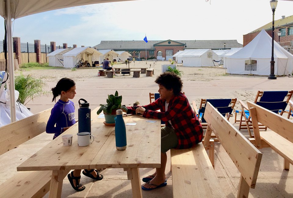 Camp Rockaway fuses beach camping heritage with modern amenities.