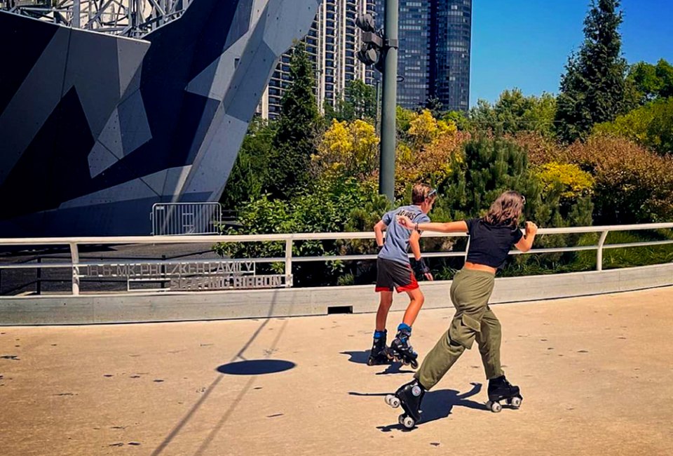 Roller skating at Maggie Daley Park. Photo courtesy of the Chicago Park District