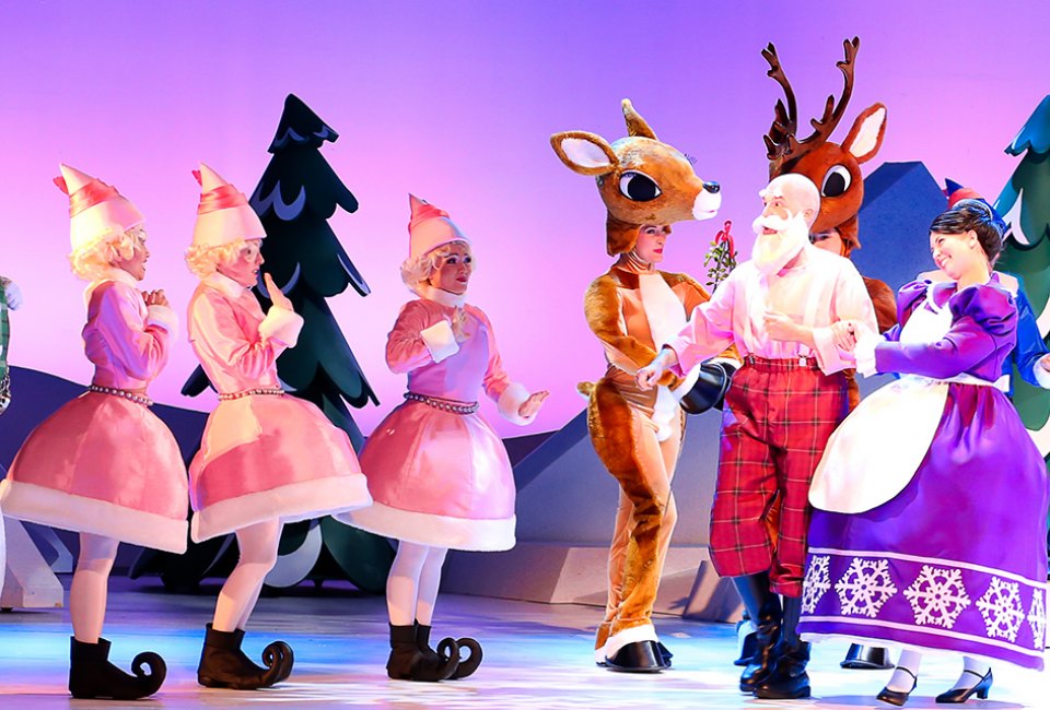 Rudolph the Red-Nosed Reindeer: The Musical. Photo courtesy of Character Arts