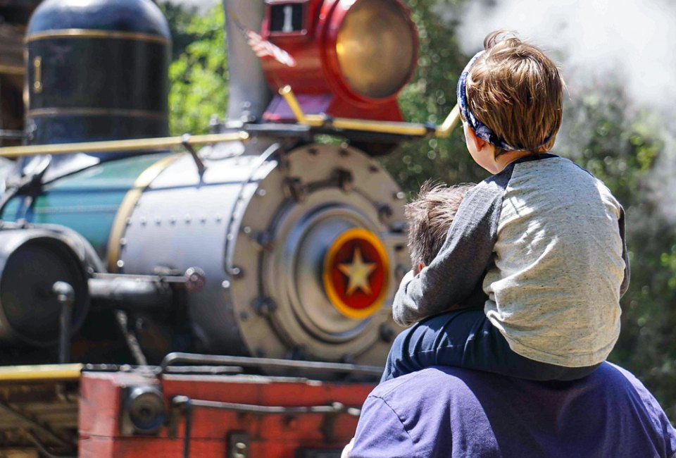 Enjoy a ride on the steam trains at Roaring Camp Railroad. Photo courtesy of Roaring Camp