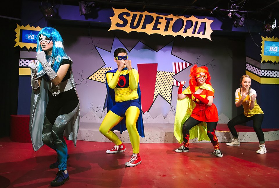 See Super! The Musical at the FringeJR Festival. Photo courtesy of the Maryland Ensemble Theater