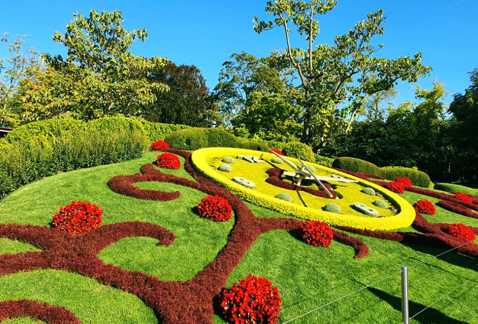 The L'horloge fleurie, or the flower clock, was created in 1955 as a symbol of the city's watchmakers. Photo courtesy of Geneva Tourism