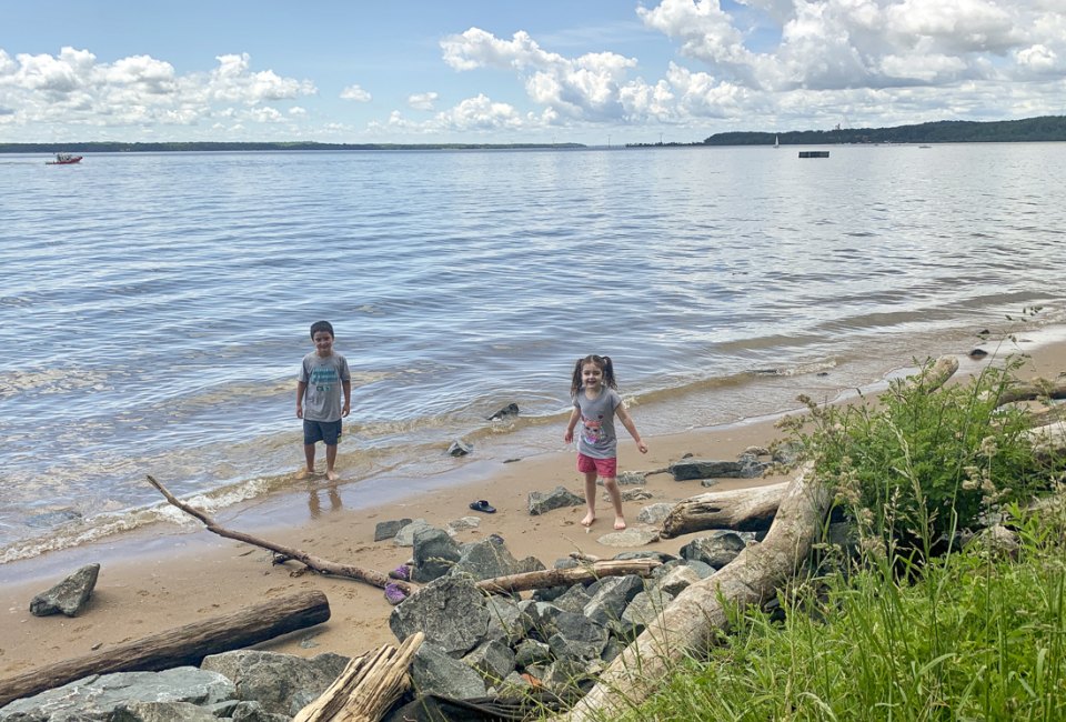 Leesylvania State Park has a larger beach and several smaller sandy areas that kids love to explore. 