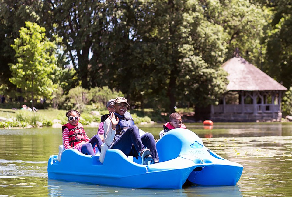 Rent a boat at the LeFrak Center in Prospect Park. Photo courtesy of the Prospect Park Alliance