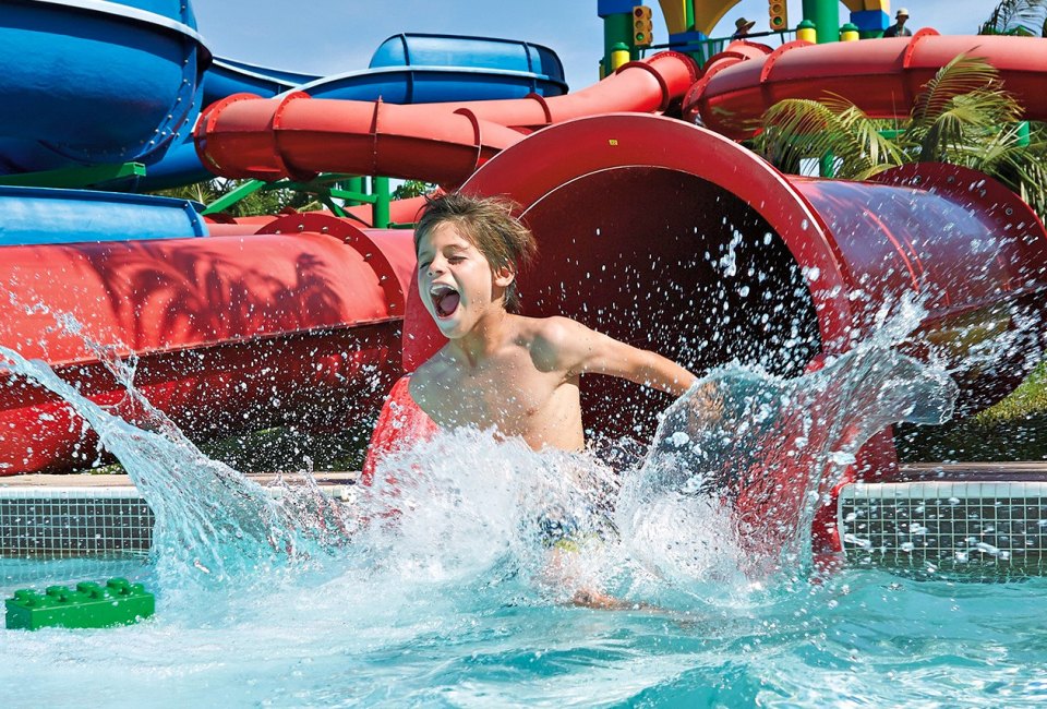 Slide on in, the water's fine. Photo courtesy of Legoland Water Park