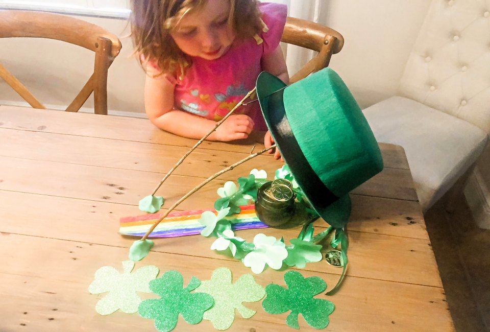 A rainbow leading to a pot of gold is the perfect bait to trap a Leprechaun!