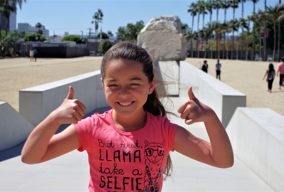 Visit LACMA's Levitated Mass. Photo by Joey Zanetti