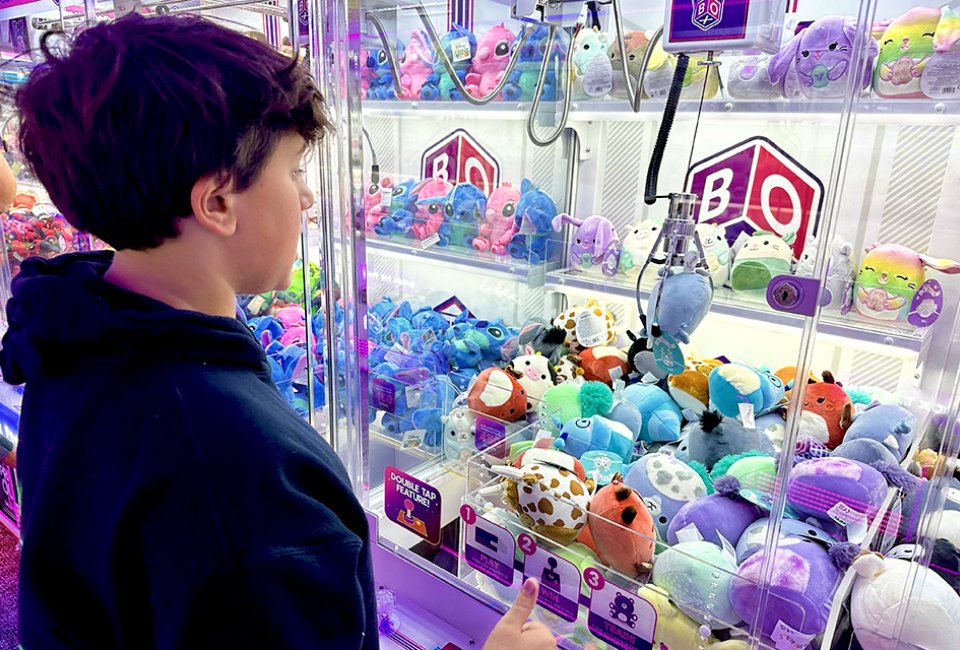 ClawCADE features more than 70 claw machines and is located inside the Roosevelt Field Mall.