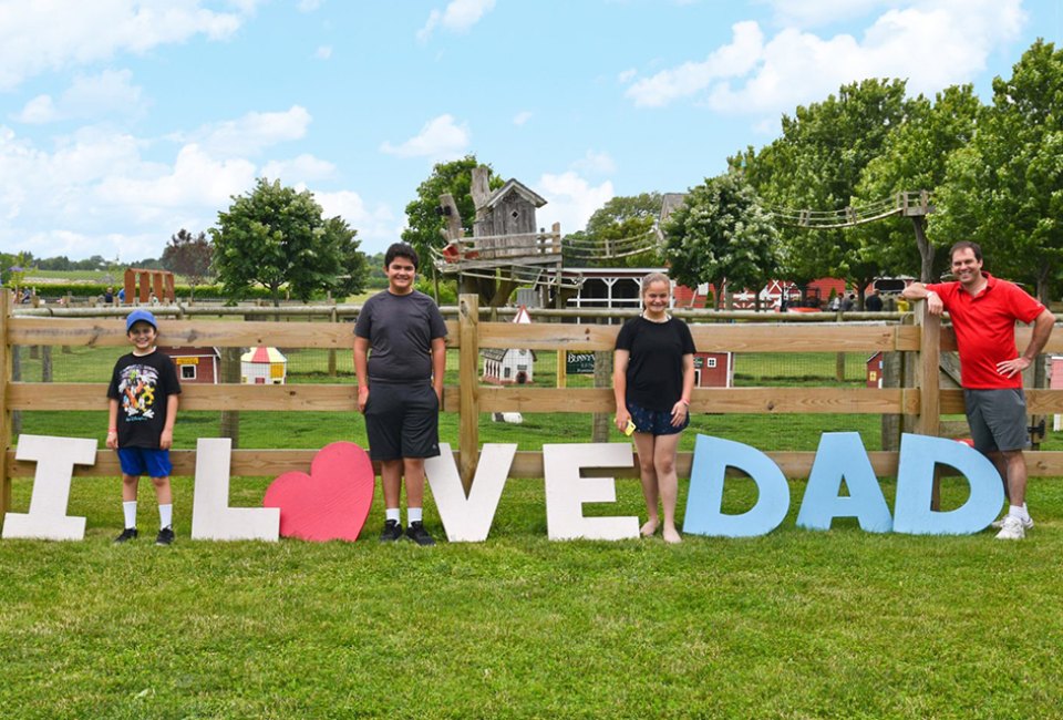 Take dad out to Harbes Family Farm in Mattituck this Father’s Day weekend for adventures to remember. Photo courtesy of the farm