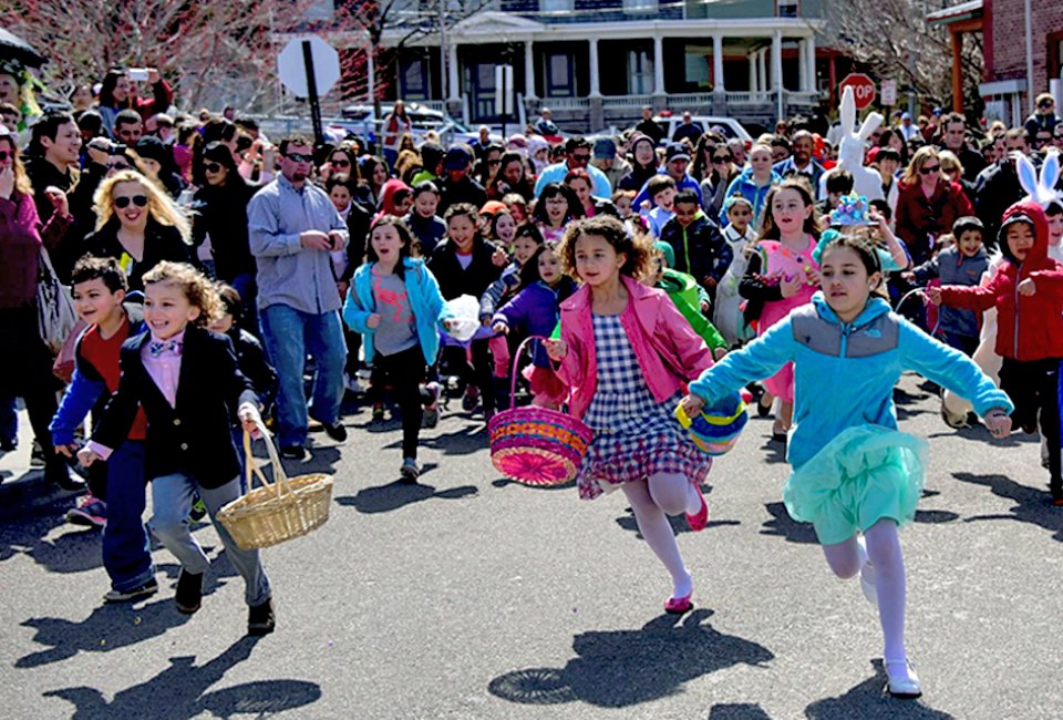 Follow the Easter Bunny for a fun-filled parade through the streets of Port Jefferson. Photo by Mac Timus/Port Jefferson