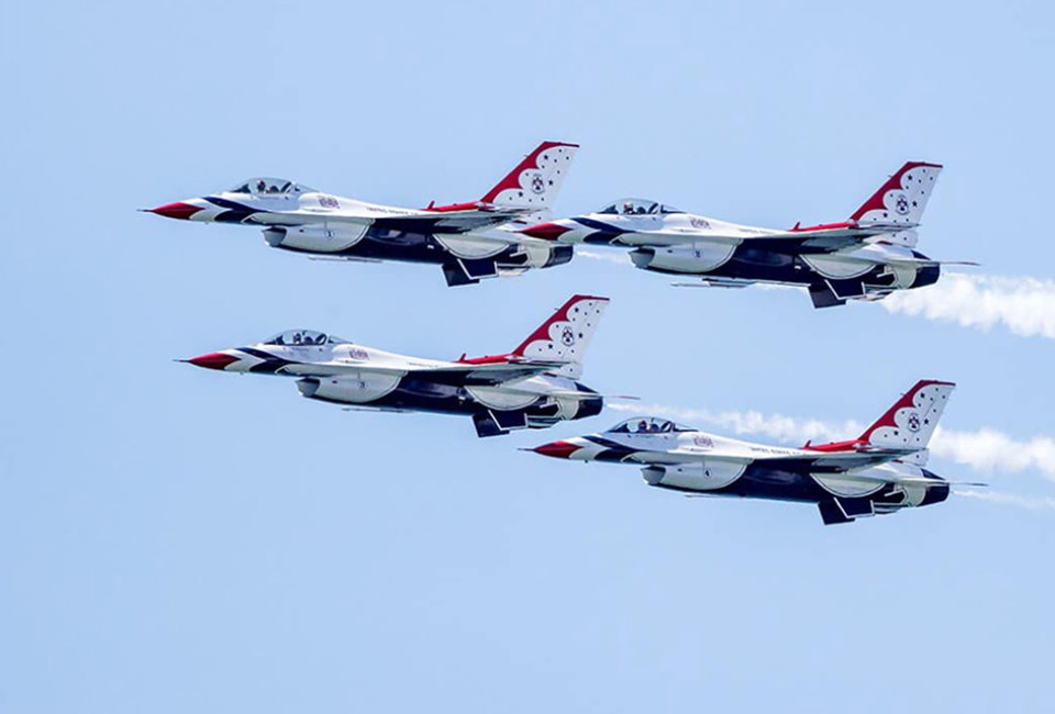 Jones Beach Air Show: Guide to Visiting with Kids The US Air Force Thunderbirds headline the Jones Beach Air Show in 2025. Photo courtesy of the U.S. Navy