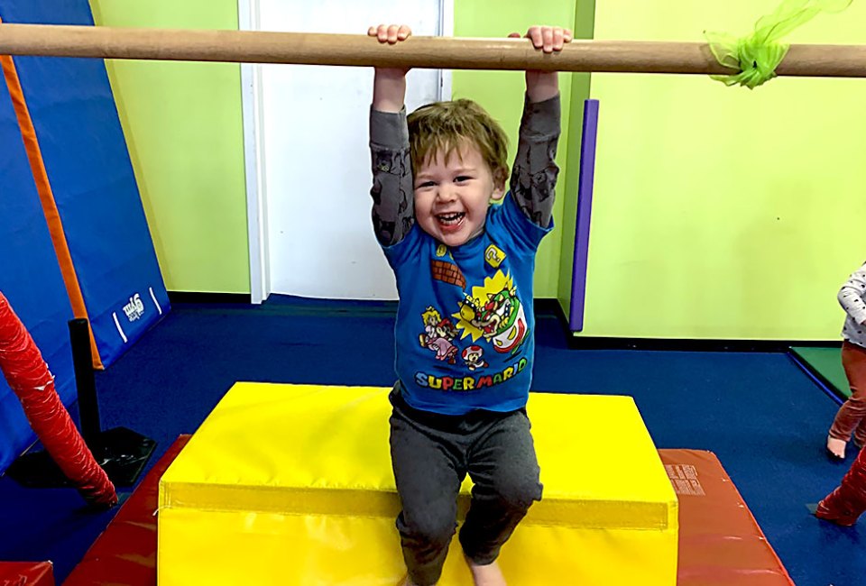 Preschoolers will get in the swing of things at the Little Gym. Photo by the author