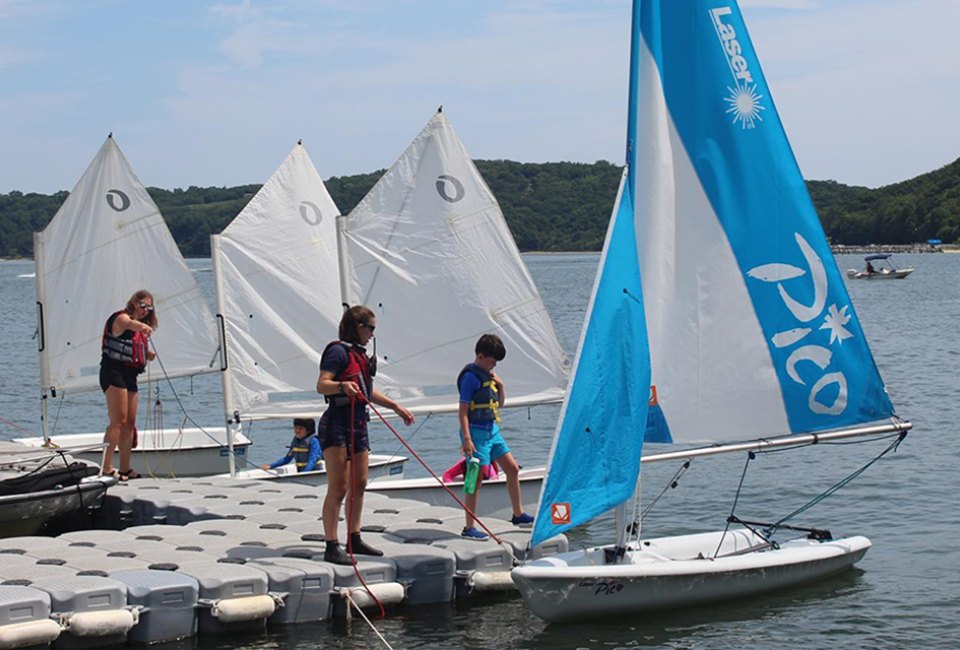 Quinipet Camp offers both day camp and sleepaway camp options in a scenic, Long Island Sound location. Photo courtesy of the center