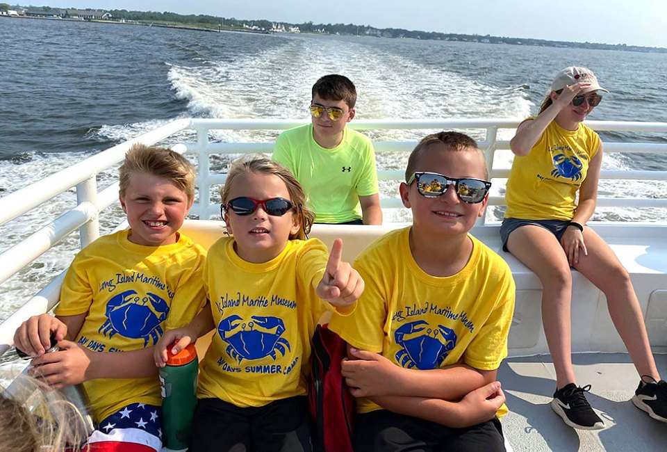 Budding marine biologists will learn about local ecology at the Long Island Maritime Museum's summer camps. Photo courtesy of the museum