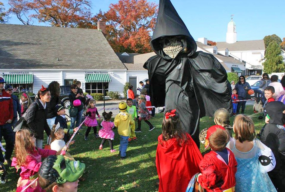 Don your best Halloween costume for trick-or-treating in Stony Brook Village. Photo courtesy of the village