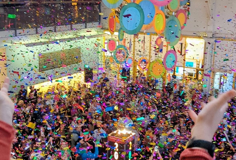 The Long Island Children's Museum's New Year's Eve party has themed activities, a ball drop, and a confetti-filled dance party. Photo courtesy LICM