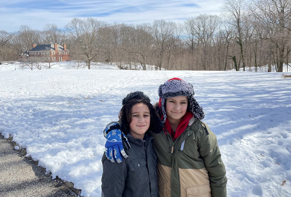 Explore the sprawling grounds of Sagamore Hill, former home of President Theodore Roosevelt, on a beautiful winter day. Photo by the Jaime Sumersille