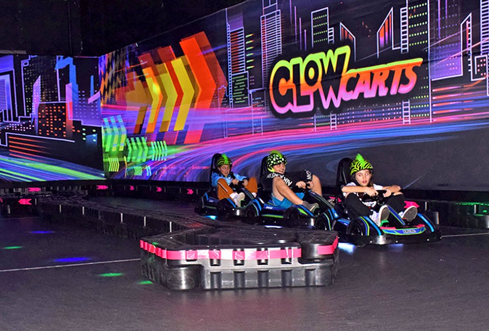 Throw a glow-karting or laser tag party for your winter baby at Xplore. Photo by Jaime Sumersille