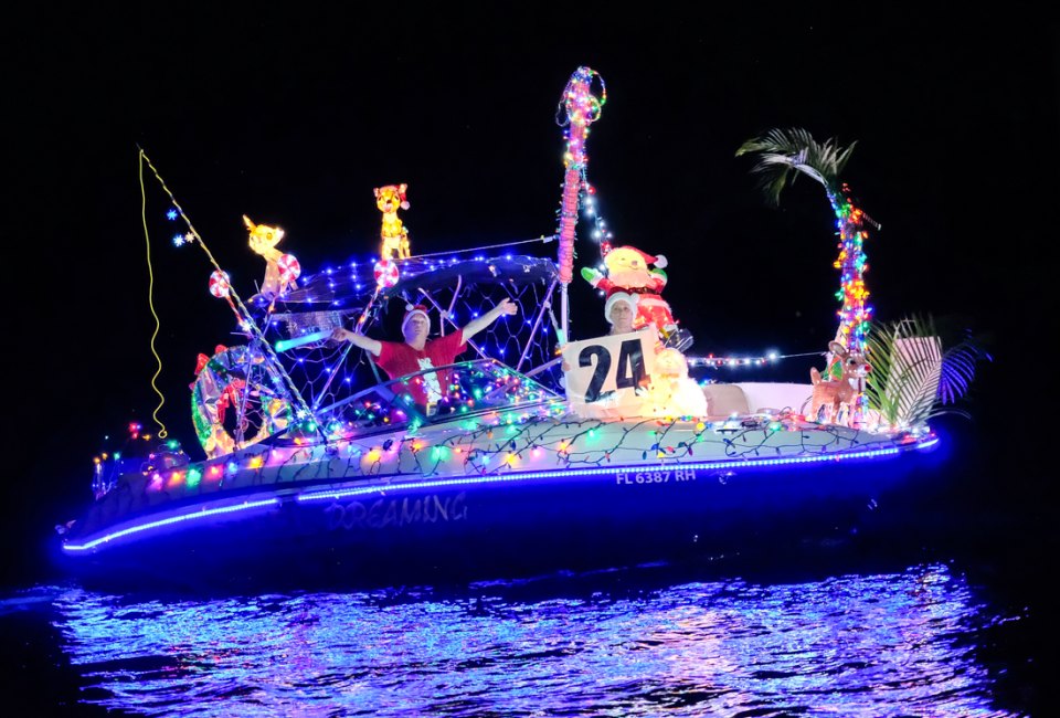 Who says you need a house to use those Christmas lights?! Check out the Boynton Beach's holiday boat parade this weekend. Photo courtesy of Boynton Beach CRA, via Flickr.
