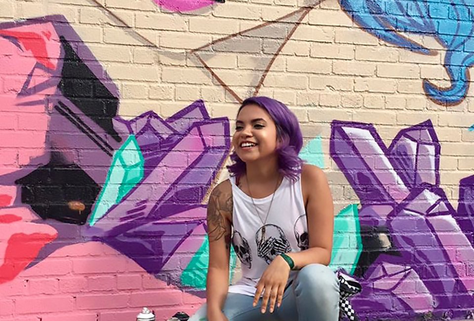 Check out live graffiti by Lola Lovenotes at Lincoln Center Out of Doors Family Day. Photo courtesy of Lola Lovenotes