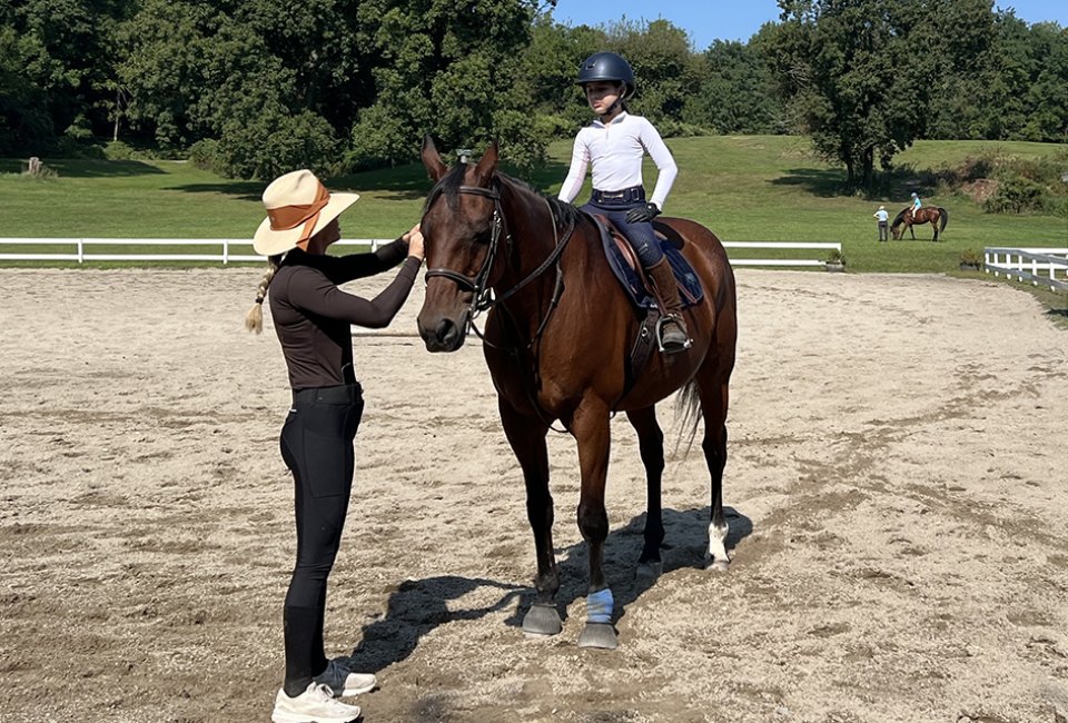 The Thomas School of Horsemanship has multiple outdoor rings. Photo courtesy of the school