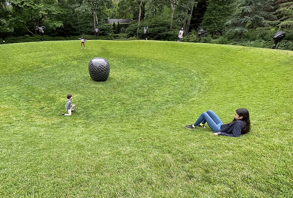 Kids will delight in Ai Weiwei's Circle of Animals/Zodiac Heads at LongHouse Reserve. Photo by Diana Kim