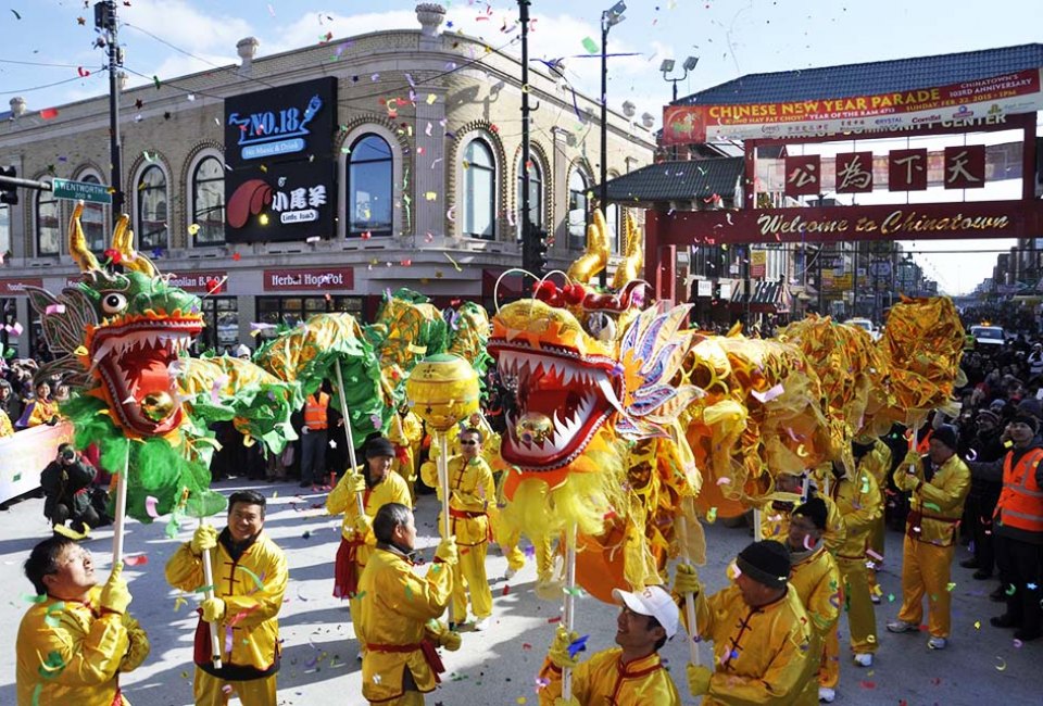  The Lunar New Year parade in Chinatown. Photo courtesy of The Chicago Chinatown Community Foundation