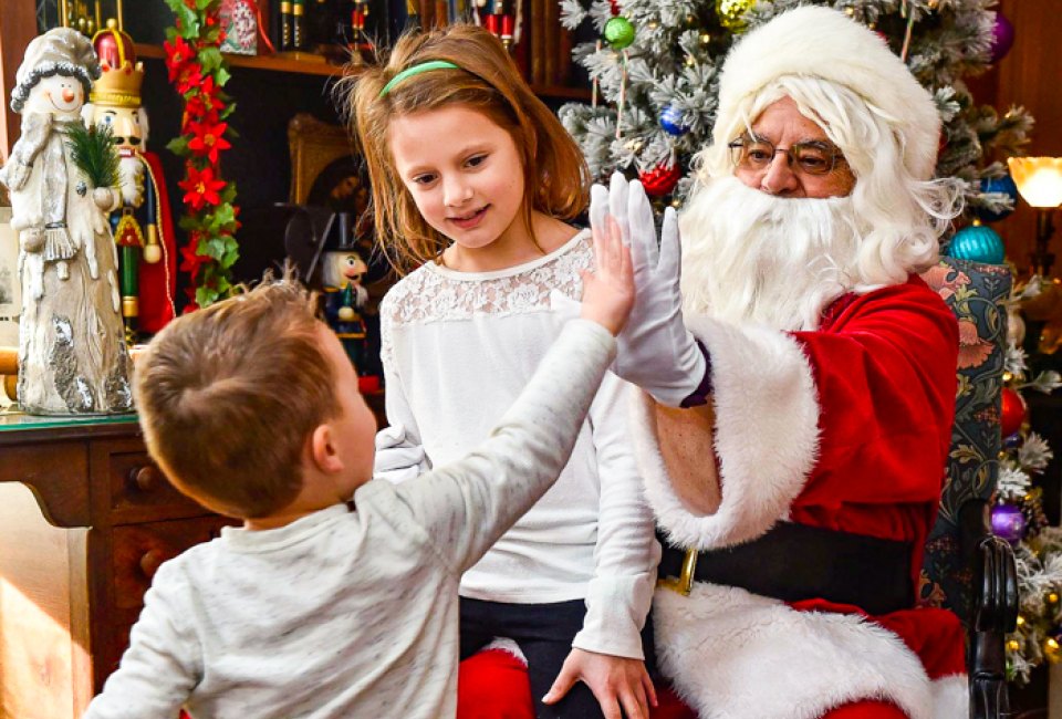 Formal or candid, pictures with Santa are wonderful keepsakes! Photo courtesy of Lyman Orchards