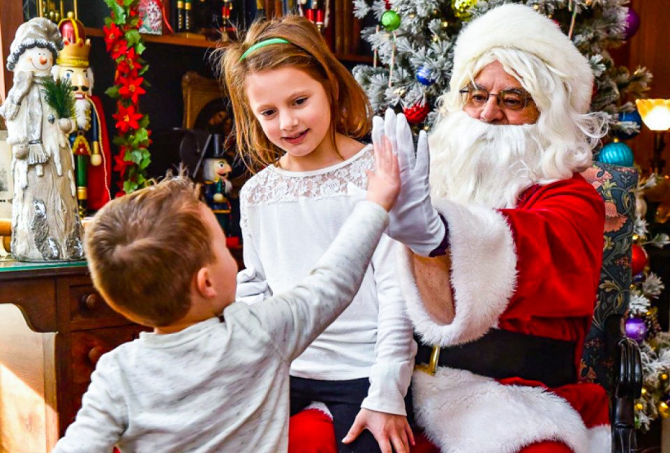 Make lasting holiday memories through a visit with St. Nick! Photo courtesy of Lyman Orchards