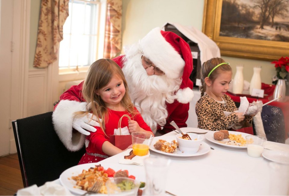 Breakfast with Santa, before he gets too busy! Photo courtesy of Lyman Orchards