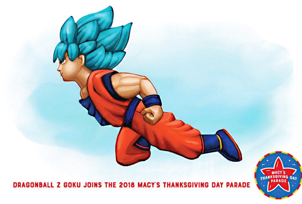 The giant Goku balloon will take flight over NYC on Thanksgiving Day.