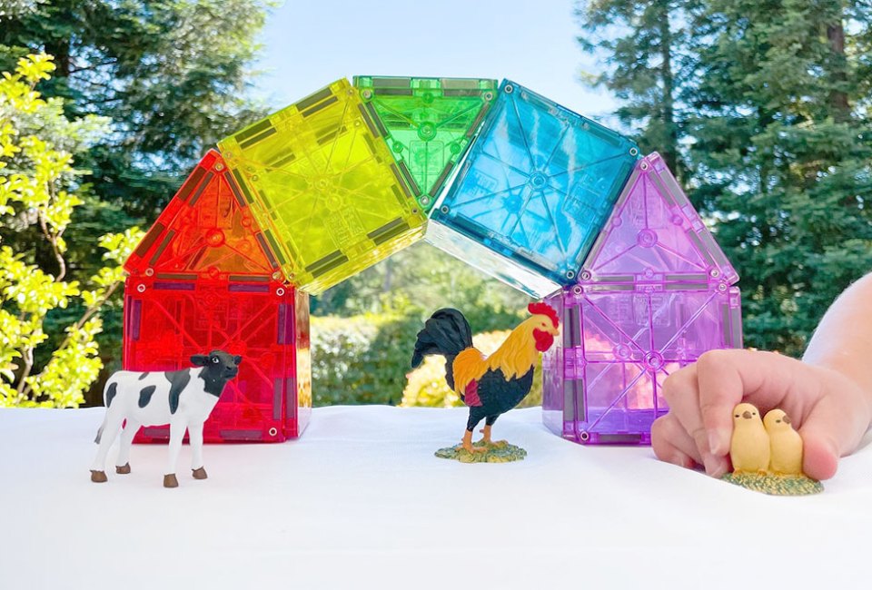What treasures will you find at the end of this Magna-Tiles rainbow? Photo courtesy of Magna-Tiles