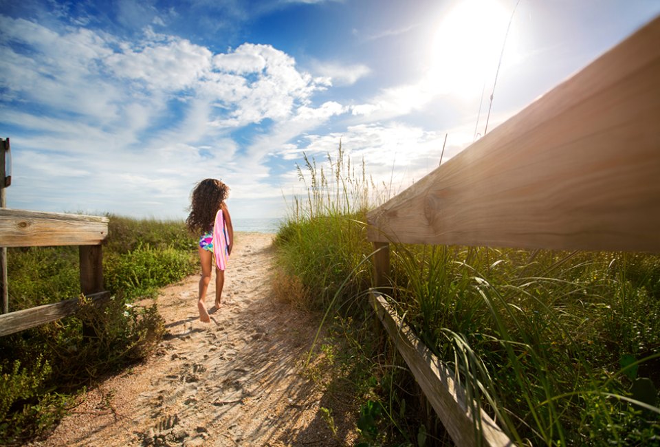 The beaches of St. Augustine are fun, free ways to spend a weekend trip from Orlando. Photo by Mancy Carter